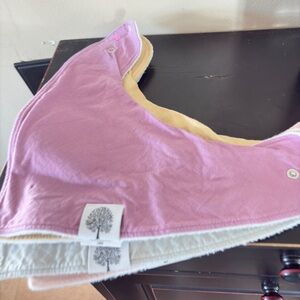 Parker Baby set of 4 bibs/bandanas-snap close. Organic cotton. Different colors